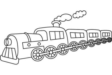 Coloriage Train 01 – 10doigts.fr